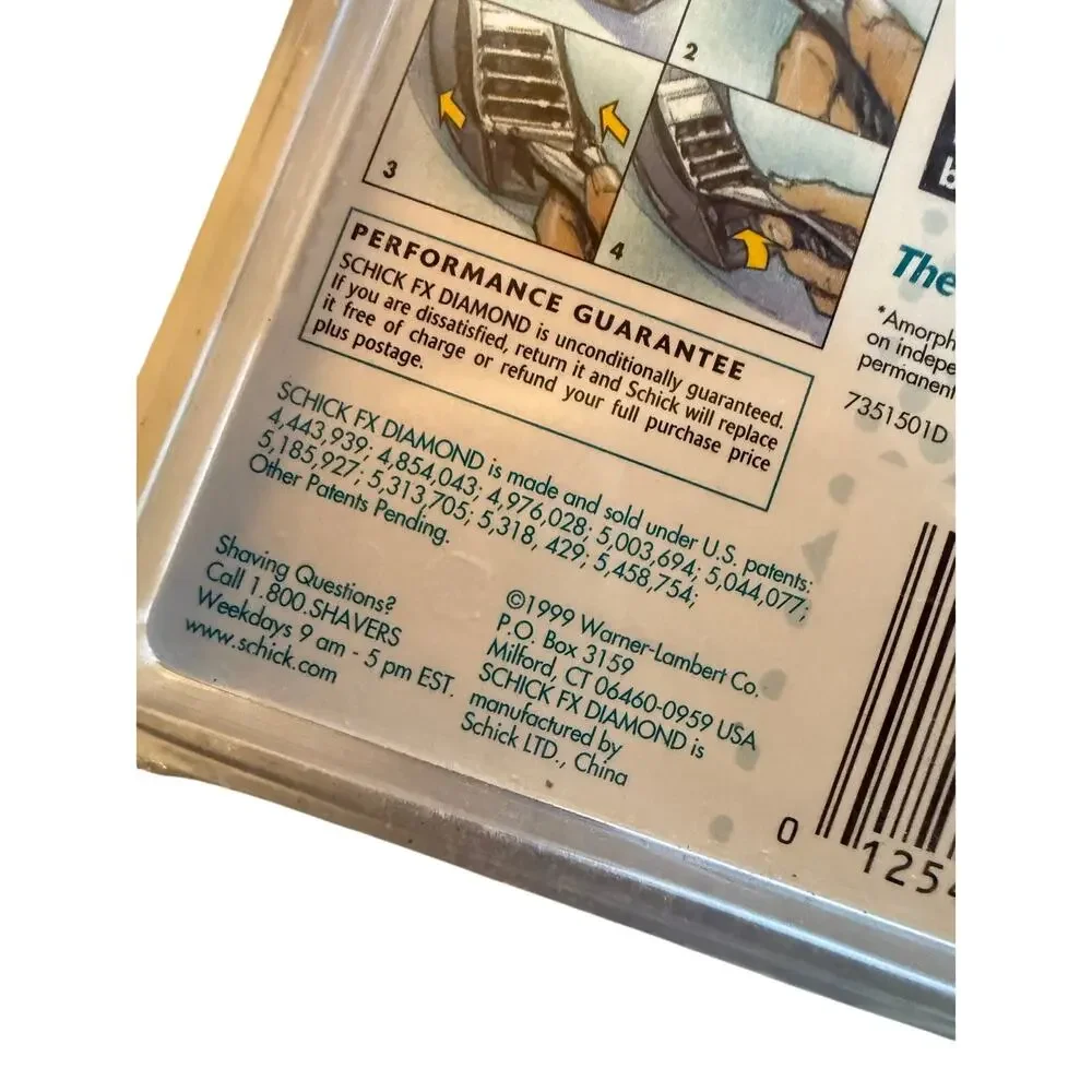 Schick FX Diamond Razor 2 blades Cartridges Shaver Handle fit Tracer Performer